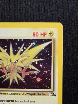 [DMG] Pokemon TCG Zapdos Fossil 15/62 Holo Unlimited Holo Rare Vintage - Image 5