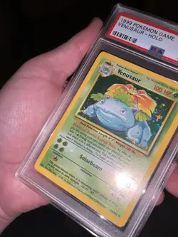 RARE HOLO BLEED✨🩸1999 POKEMON BASE SET 15 VENUSAUR HOLO PSA 6 ERROR - Image 5