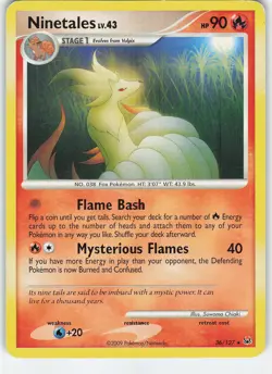Ninetales 36/127 Platinum Rare Normal MP Pokemon - Image 1