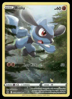 Pokemon Cards Riolu GG26/GG70 Crown Zenith Galarian Gallery Holo NM - Image 1