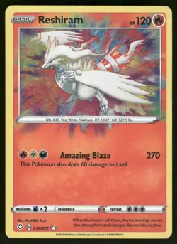 Pokemon Cards Reshiram 017/072 Shining Fates Amazing Rare NM - Image 1