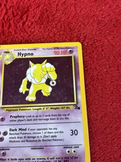Hypno 8/62 Fossil Holo Wotc Pokemon Card Played 1999 - Image 3