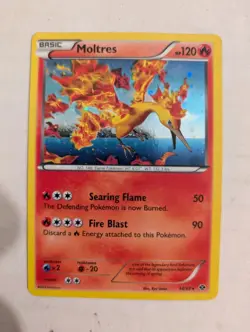 MOLTRES HOLO POKEMON CARD RARE 14/99 NEXT DESTINIES LP - Image 1