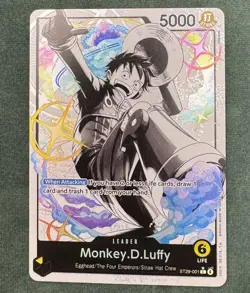 One Piece ST29 Egghead Monkey.D.Luffy ST29-001 Alt Art Leader Card Foil NM - Image 1