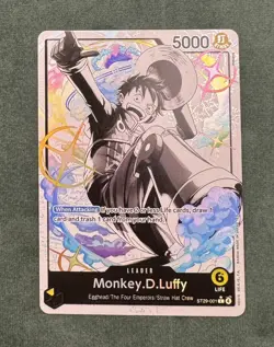 One Piece ST29 Egghead Monkey.D.Luffy ST29-001 Alt Art Leader Card Foil NM - Image 2