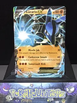 Pokemon Card Lucario EX 54/111 XY Furious Fists Ultra Rare Half Art Light Play - Image 1