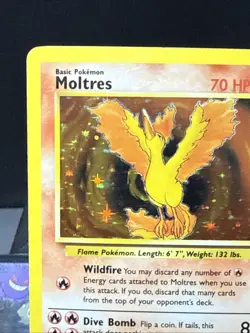 Pokemon Card Moltres 12/62 Fossil Set Rare Holo WOTC Played 2 - Image 3