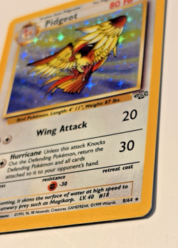 Pidgeot Holo Rare - Jungle Set - 8/64 - 1999 WOTC Original Pokemon Card - Image 5
