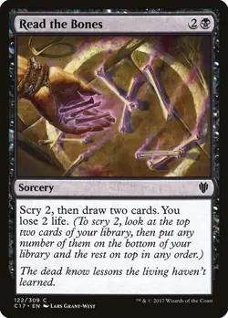 Read the Bones Commander 2017 NM Black Common MAGIC GATHERING CARD ABUGames - Image 1
