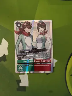 Digimon BT24 Time Stranger Bt24-085 Dan Yuki & Kanan Yuki SR Foil Card - Image 1