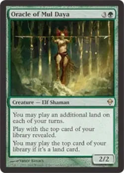 MTG Oracle of Mul Daya, Zendikar, Heavily Played, English - Image 1