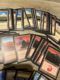 150 MtG Old Border Basic Land Cards Lot - 30 of each Magic Premodern EDH Cube - Image 5