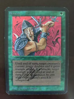 Berserk Alpha mtg magic the gathering nm signed by Dan Frazier - Image 1