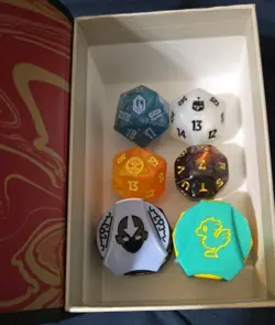 5 MTG Life Counter and Spindown Lot Chocobo, Avatar, Ships In Encylopedia Box - Image 1
