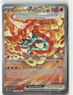 POKEMON TWILIGHT MASQUERADE HEARTHFLAME MASK OGERPON EX SIR 212/167 TCG HOLO - Image 1