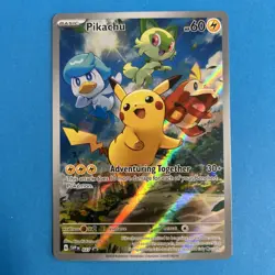Pikachu SVP 027 Paldea Evolved Black Star Promo Pokemon Card NM - Image 1