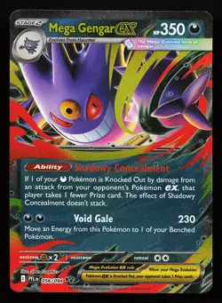 Mega Gengar ex 056/094 Holo Phantasmal Flames Pokemon Card - Image 1
