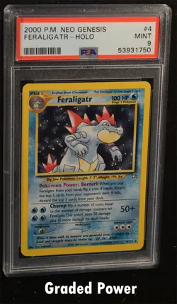 Pokemon Neo Genesis Unlimited Feraligatr PSA 9 Holo (1750) 4/111 - Image 1