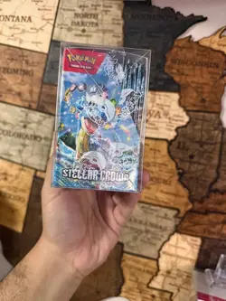 Pokemon Scarlet & Violet Stellar Crown Factory Sealed Booster Box w/Acrylic Case - Image 3