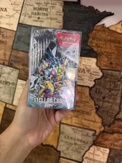 Pokemon Scarlet & Violet Stellar Crown Factory Sealed Booster Box w/Acrylic Case - Image 4