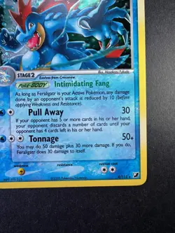 2005 Pokemon Feraligatr EX Unseen Forces Holo 4/115 - Image 5