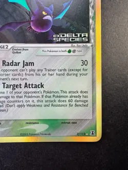 2005 Pokemon Crobat EX Delta Species 2/113 Reverse Holo Stamped - Image 5