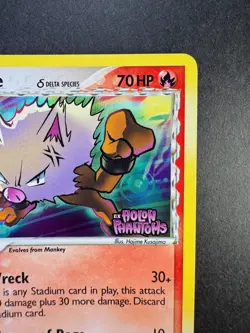 2006 Pokemon Primeape EX Holon Phantoms 50/110 Reverse Holo Stamped - Image 3