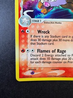 2006 Pokemon Primeape EX Holon Phantoms 50/110 Reverse Holo Stamped - Image 4