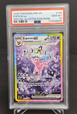 2025 POKEMON PRE EN-PRISMATIC EVOLUTIONS #155 ESPEON EX PSA 10 - Image 1