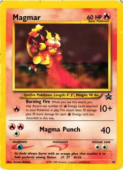 Pokemon TCG Magmar Normal 44 Black Star Promo HEAVY DMG - Image 1