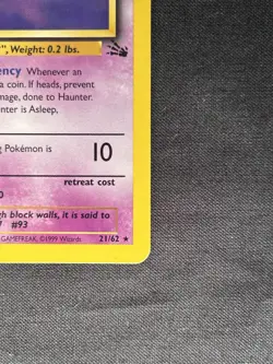 Pokemon Haunter Fossil 1st Edition 21/62 CCG 1999 Non-Holo Rare - Image 4