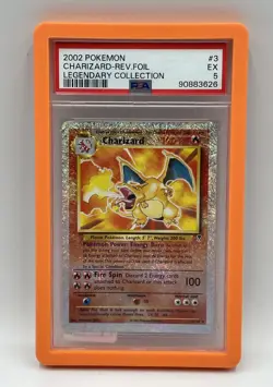 Pokemon Charizard Reverse Holo Foil Legendary Collection 3/110 PSA 5 - Image 1