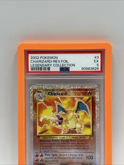 Pokemon Charizard Reverse Holo Foil Legendary Collection 3/110 PSA 5 - Image 2
