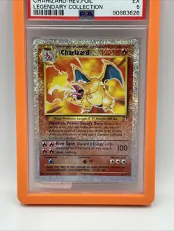 Pokemon Charizard Reverse Holo Foil Legendary Collection 3/110 PSA 5 - Image 3