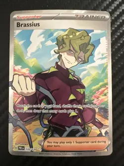 Brassius #135/131 Full Art Trainer Ultra Rare Pokemon SV: Prismatic Evolutions a - Image 1