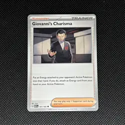 Giovanni's Charisma 161/165 Pokemon Sv: Scarlet & Violet 151 Non Holo - Image 1