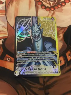 Gecko Moria Leader Alt Art OP14-080 THE AZURE SEA'S SEVEN One Piece TCG English - Image 1