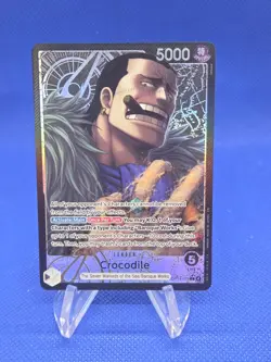 One Piece The Azure Sea’s Seven Crocodile OP14-079 Alternate Alt Art Leader NM - Image 1