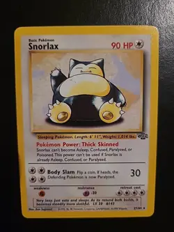 Snorlax - 27/64 - Pokemon Jungle Unlimited Rare Card WOTC Vintage NM/LP - Image 1