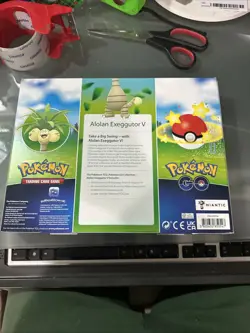 Pokemon GO TCG Trading Card Game: Alolan Exeggutor V Box - 4 Booster Packs 820650870545 - Image 3
