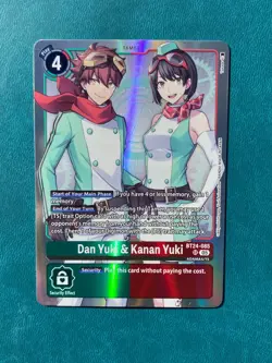 1x BT24-085 Dan Yuki & Kanan Yuki Time Stranger Digimon Card Game x1 - Image 1