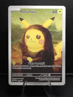 Mona Pika (Pikachu) Pokemon x Van Gogh Black Star Promo ACG Art Card - NM - Image 1