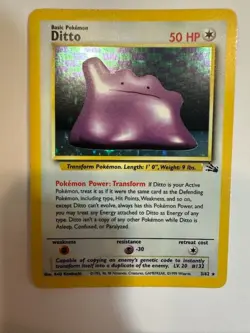 Ditto 3/62 Fossil Holo Pokemon Card - Image 2