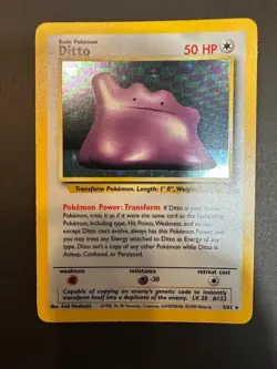 Ditto 3/62 Fossil Holo Pokemon Card - Image 4