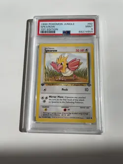 1999 Pokemon PSA 9 MINT Jungle 1st EDITION Card #62 Spearow 🐤 - Image 1