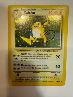 Raichu 014/102 Base Set Holo Pokemon Card - Image 2