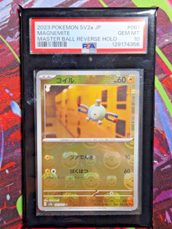 PSA 10 MAGNEMITE Master Ball Holo 081/165 JAPANESE Pokemon Card 151 GEM MINT - Image 1