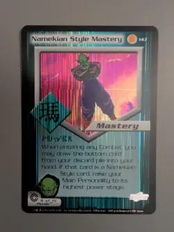 DBZ Dragon Ball Z FOIL Namekian Style Mastery 147 CCG Unlimited Trunks Saga Card - Image 1