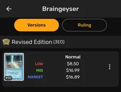 Braingeyser Magic MTG Revised 3rd Edition - Image 4
