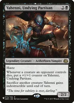 MTG Yahenni, Undying Partisan ** The List ** English - Image 1